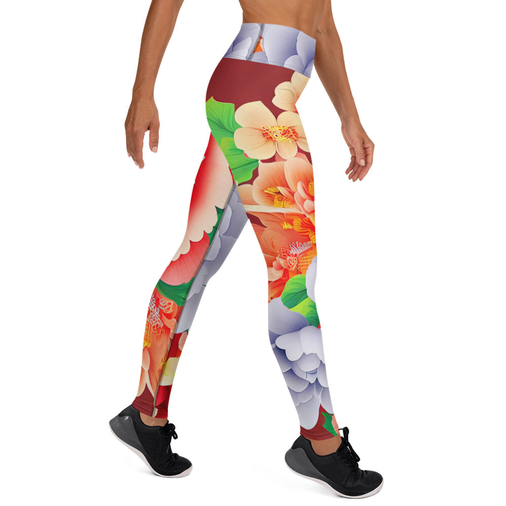 DMV 0035 Floral Yoga Leggings