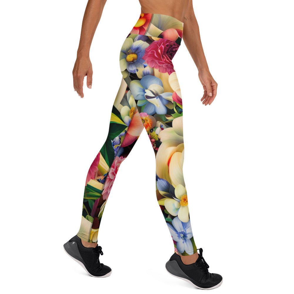 DMV 0088 Floral Yoga Leggings