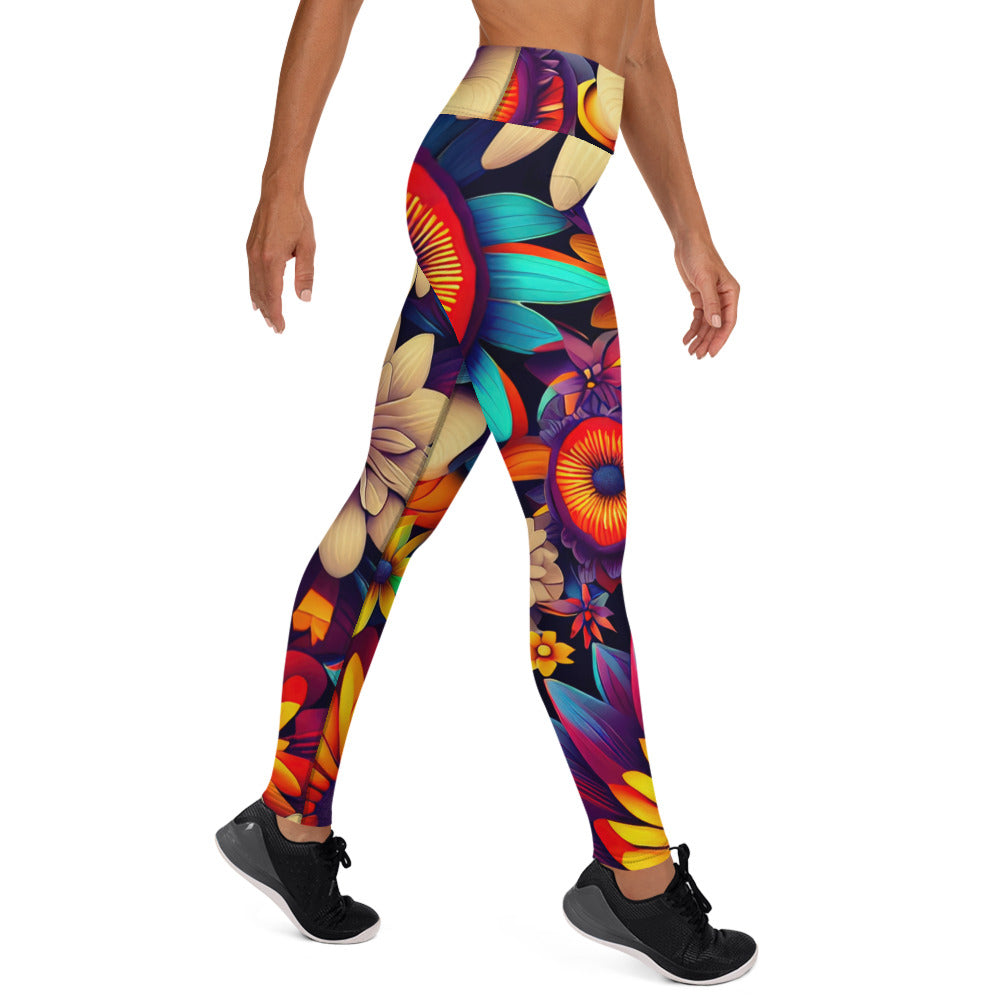 DMV 0080 Floral Yoga Leggings