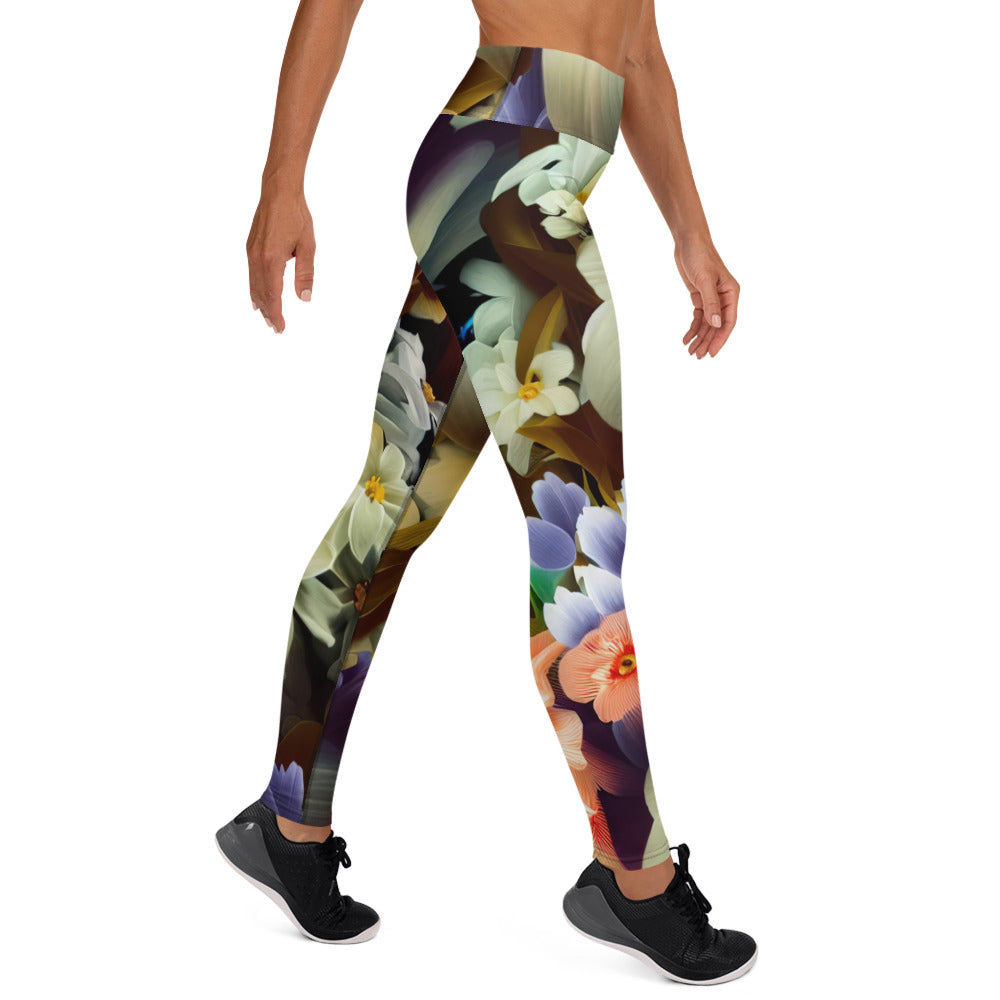 DMV 0125 Floral Yoga Leggings