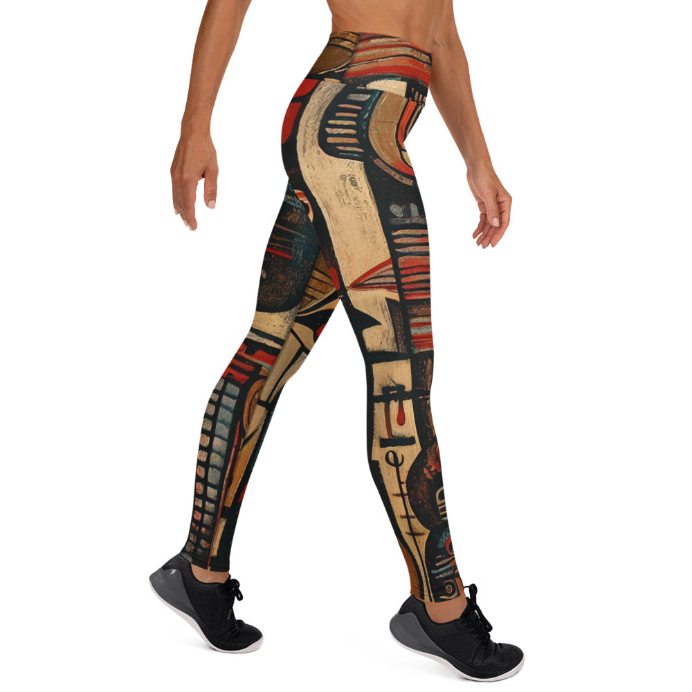 DMV 0256 Retro Art Yoga Leggings