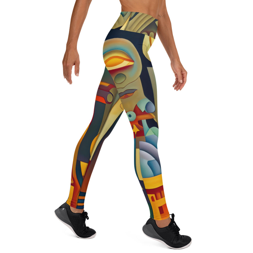 DMV 0237 Retro Art Yoga Leggings