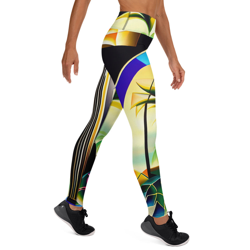 DMV 0258 Retro Art Yoga Leggings