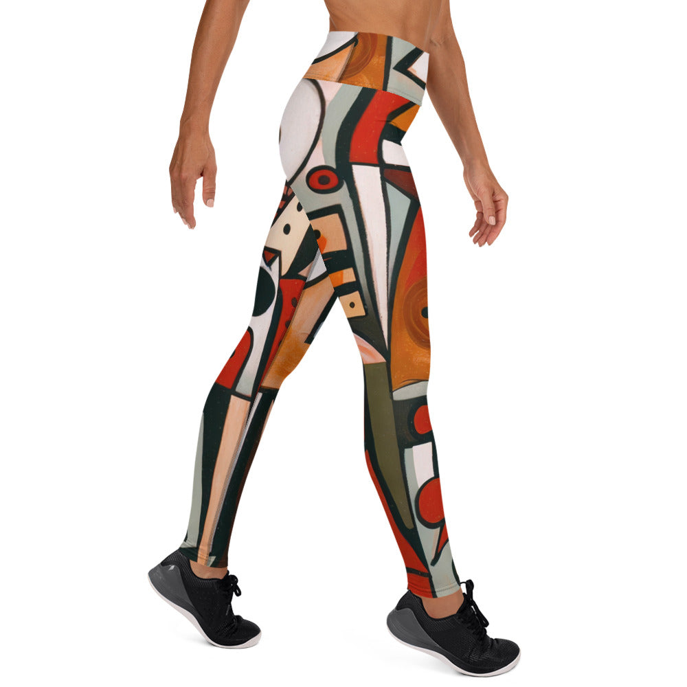 DMV 0522 Retro Art Yoga Leggings