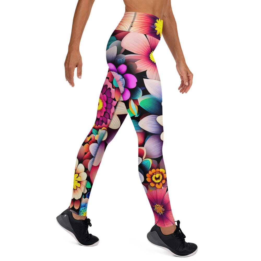 DMV 0515 Floral Yoga Leggings