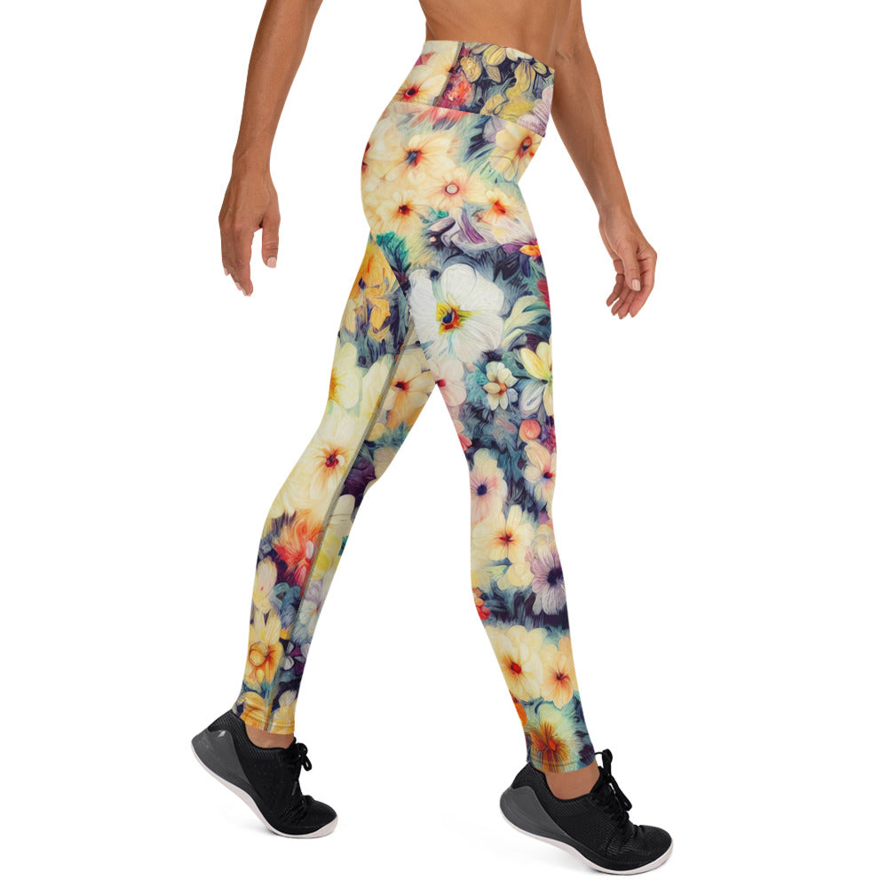 DMV 0513 Floral Yoga Leggings