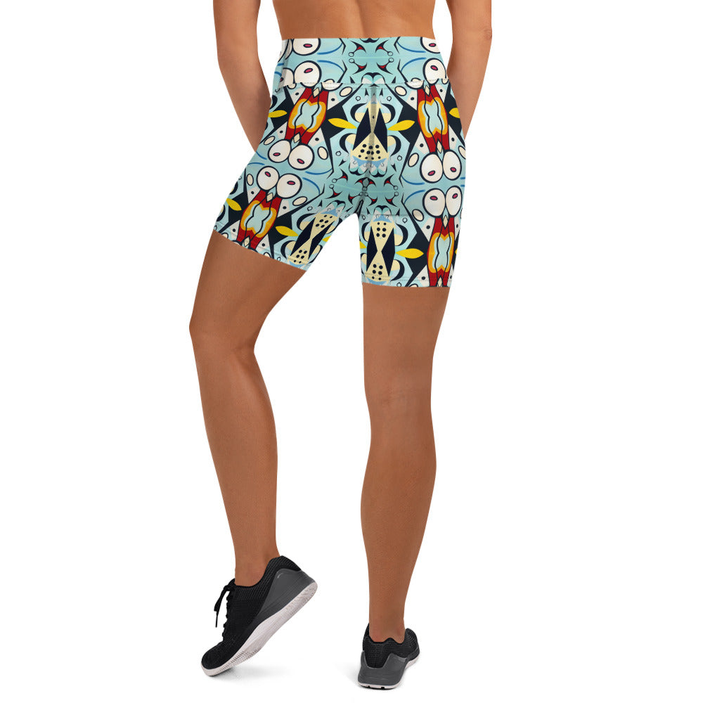 DMV 0005 Vintage Artsy Yoga Shorts