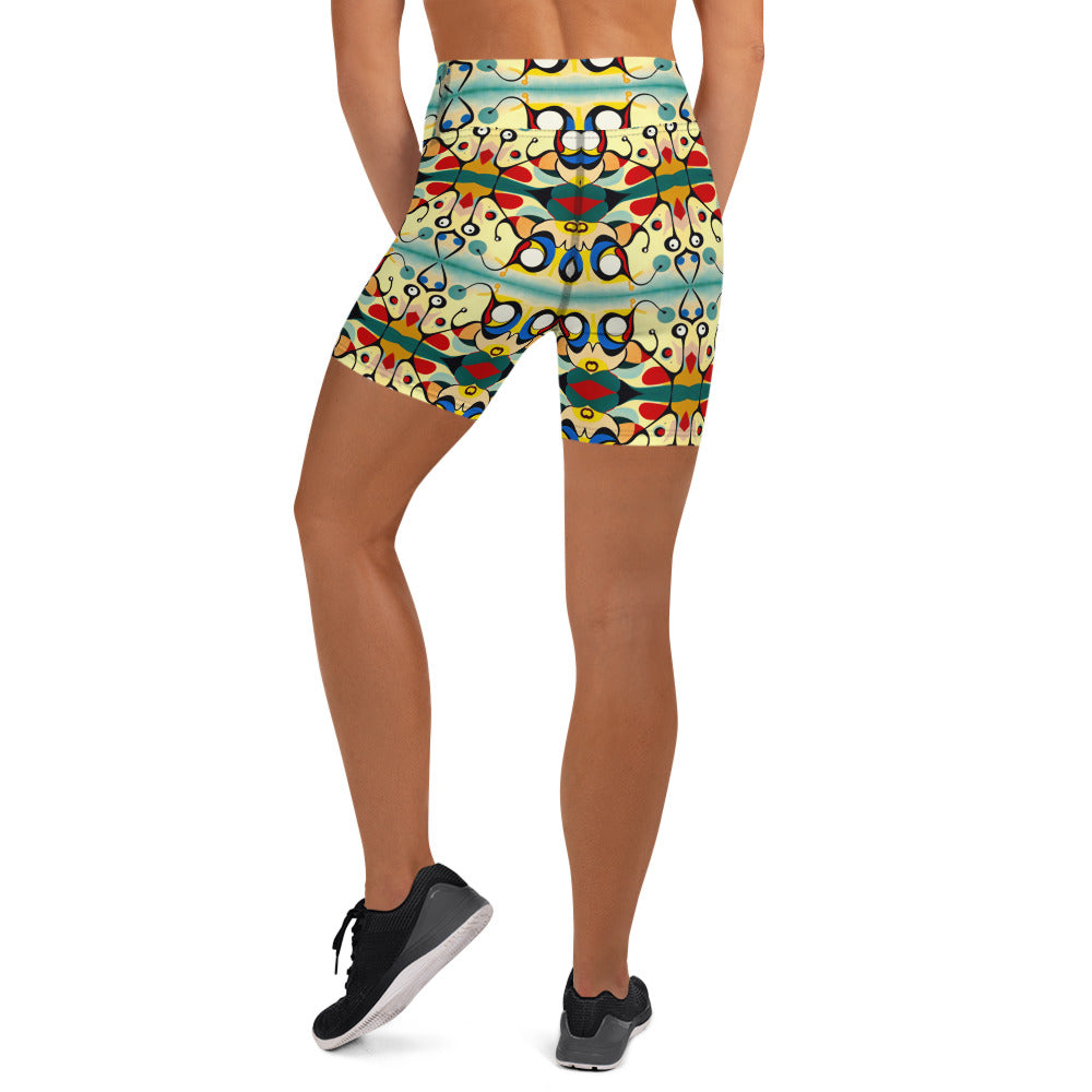 DMV 0405 Vintage Artsy Yoga Shorts