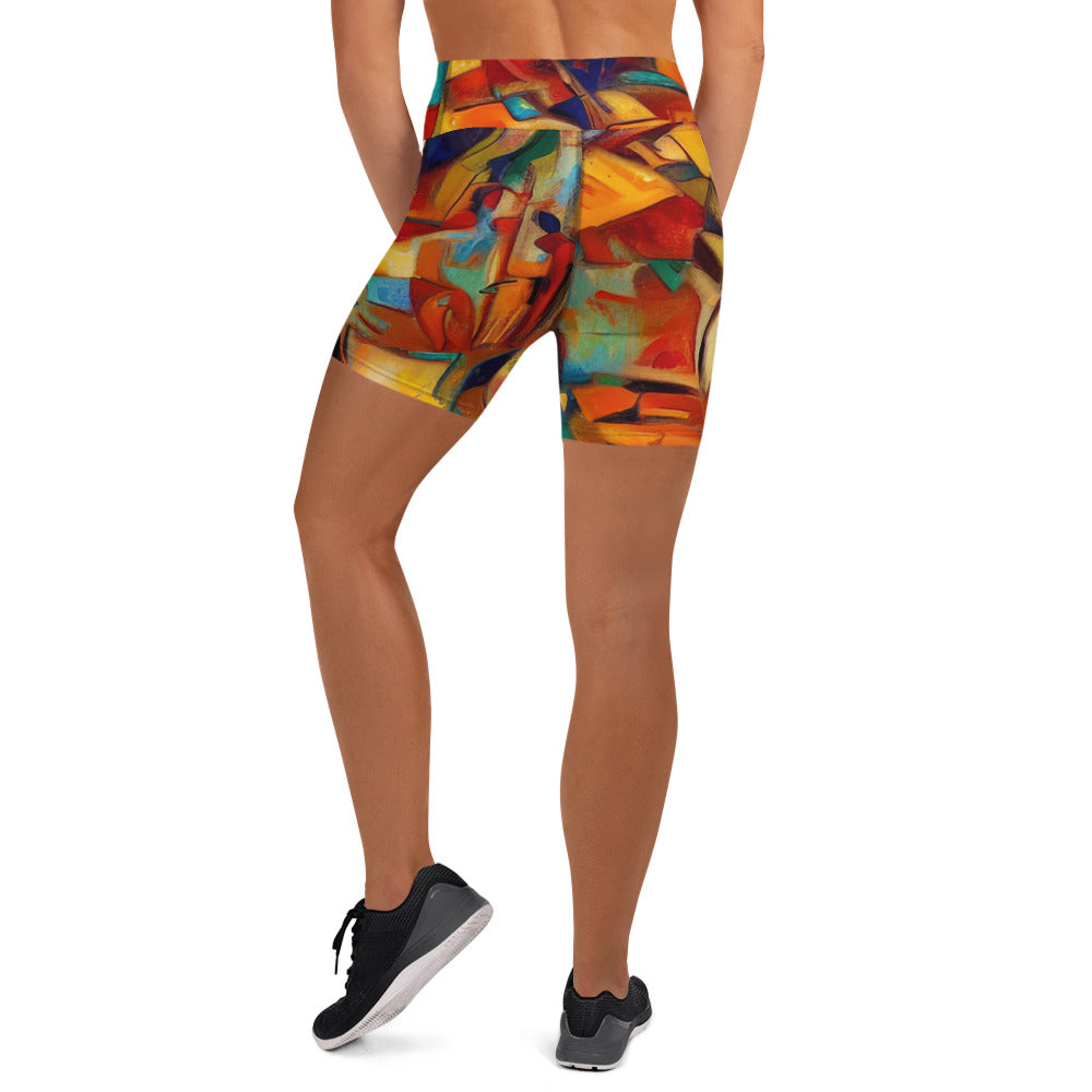 DMV 0416 Abstract Art Yoga Shorts