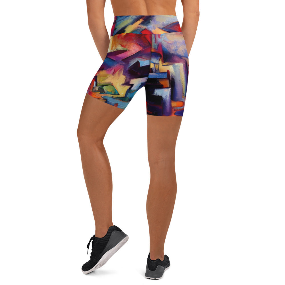 DMV 0308 Abstract Art Yoga Shorts