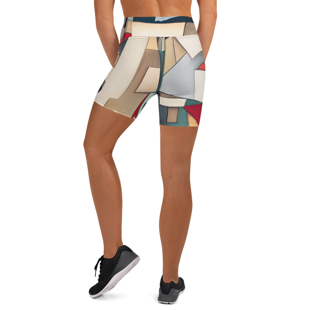 DMV 0508 Abstract Art Yoga Shorts