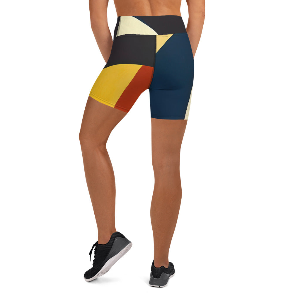 DMV 0421 Retro Art Yoga Shorts