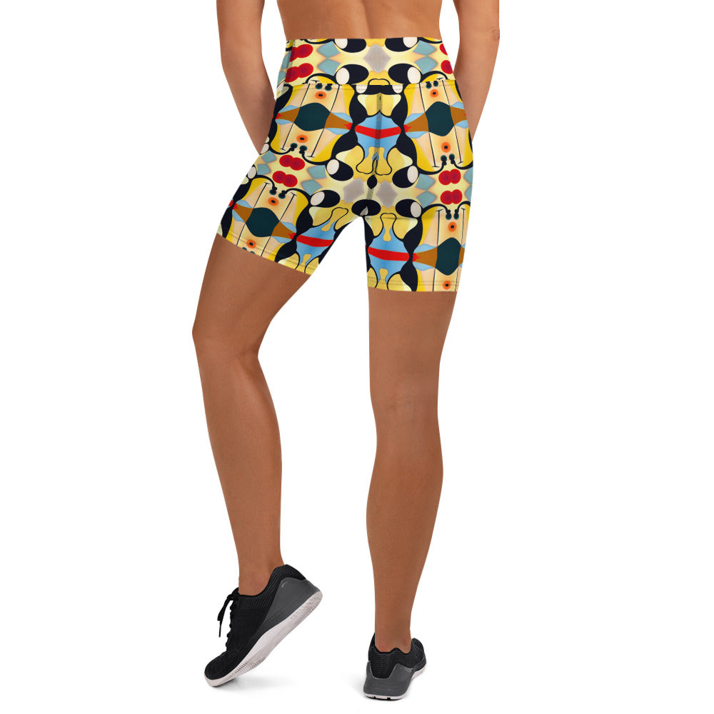 DMV 0722 Vintage Artsy Yoga Shorts