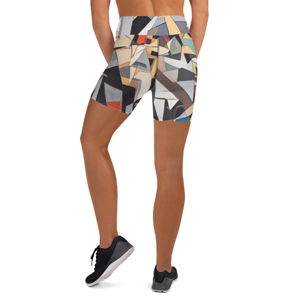 DMV 0525 Abstract Art Yoga Shorts