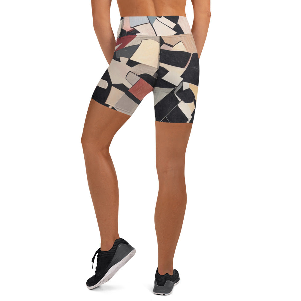 DMV 1586 Abstract Art Yoga Shorts