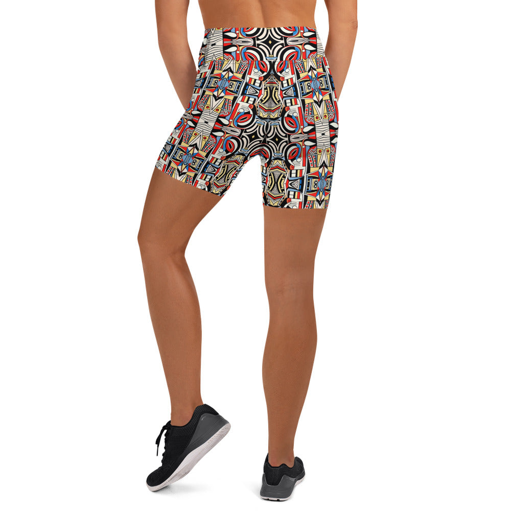 DMV 1341 Chic Boho Yoga Shorts