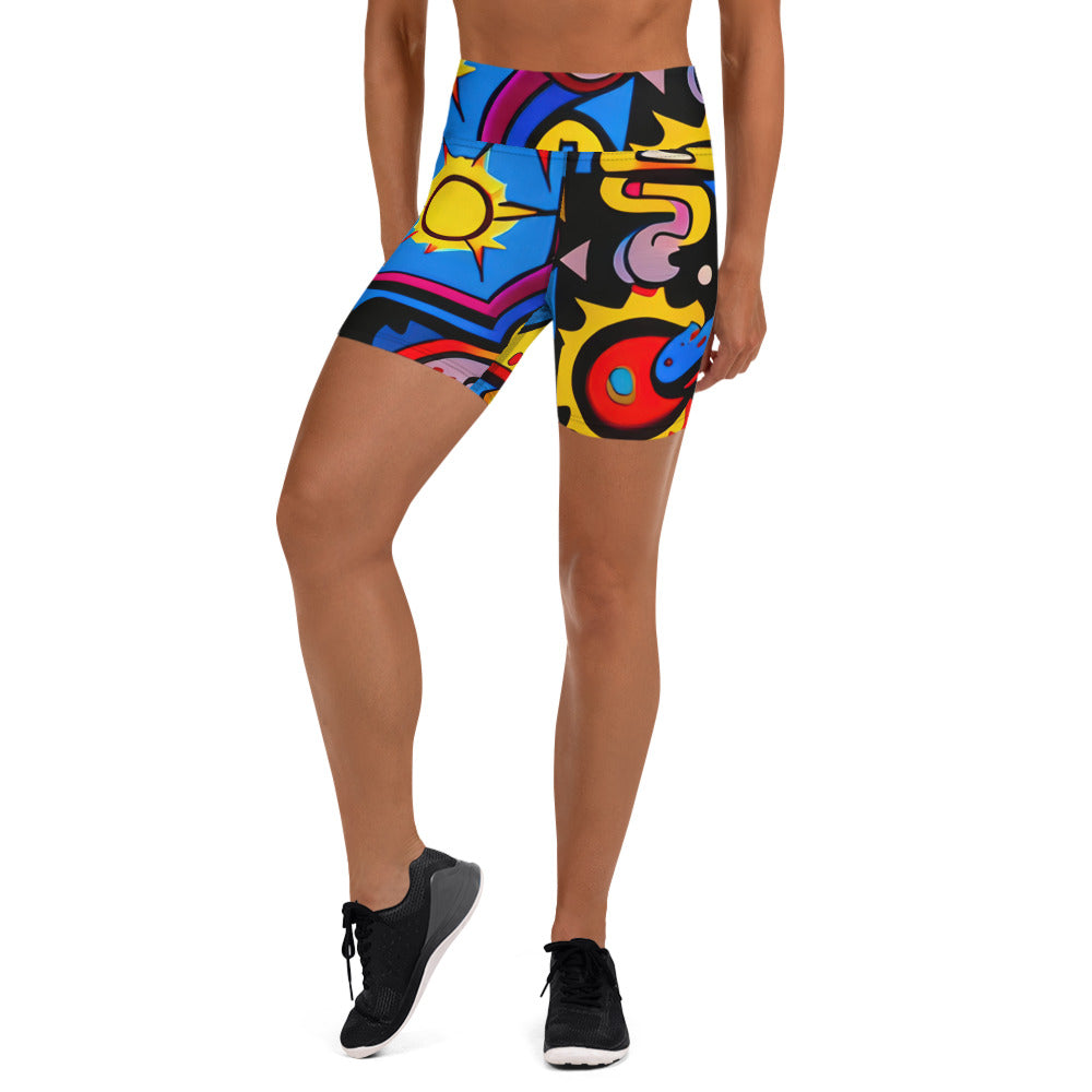 DMV 0235 Psy Art Yoga Shorts