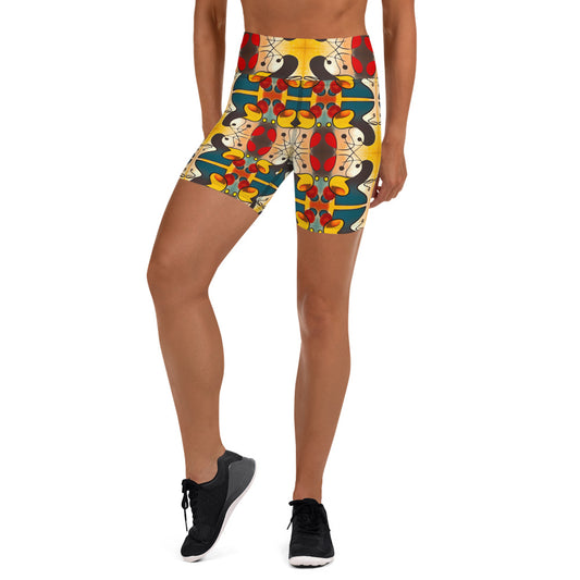 DMV 0281 Vintage Artsy Yoga Shorts