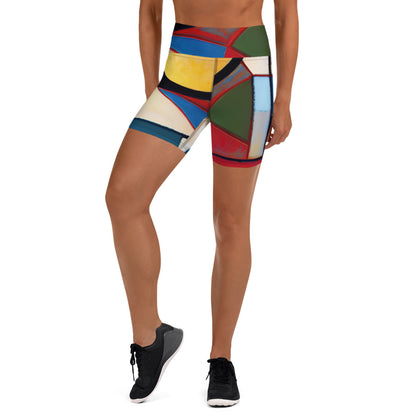 DMV 0209 Abstract Art Yoga Shorts