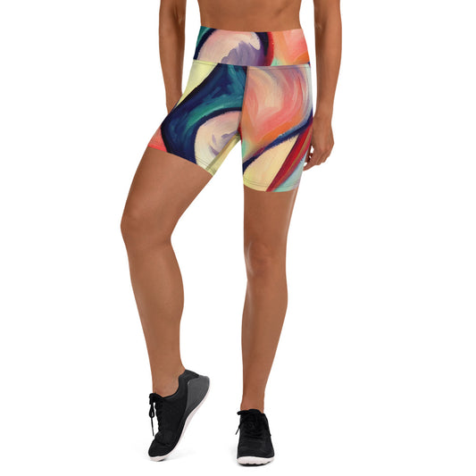 DMV 0277 Abstract Art Yoga Shorts