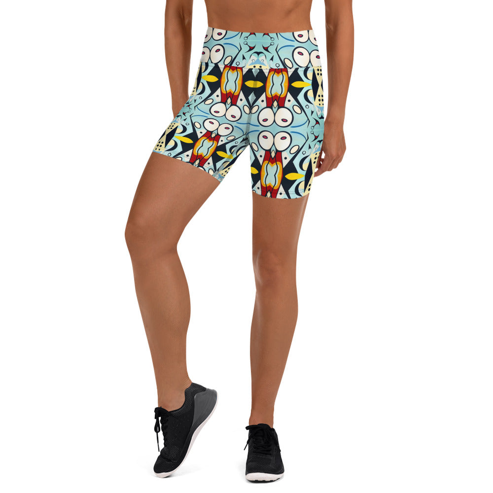 DMV 0005 Vintage Artsy Yoga Shorts