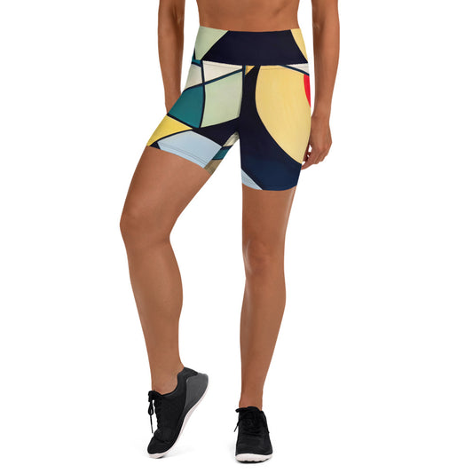 DMV 0227 Abstract Art Yoga Shorts