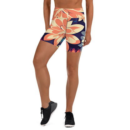 DMV 0253 Floral Yoga Shorts