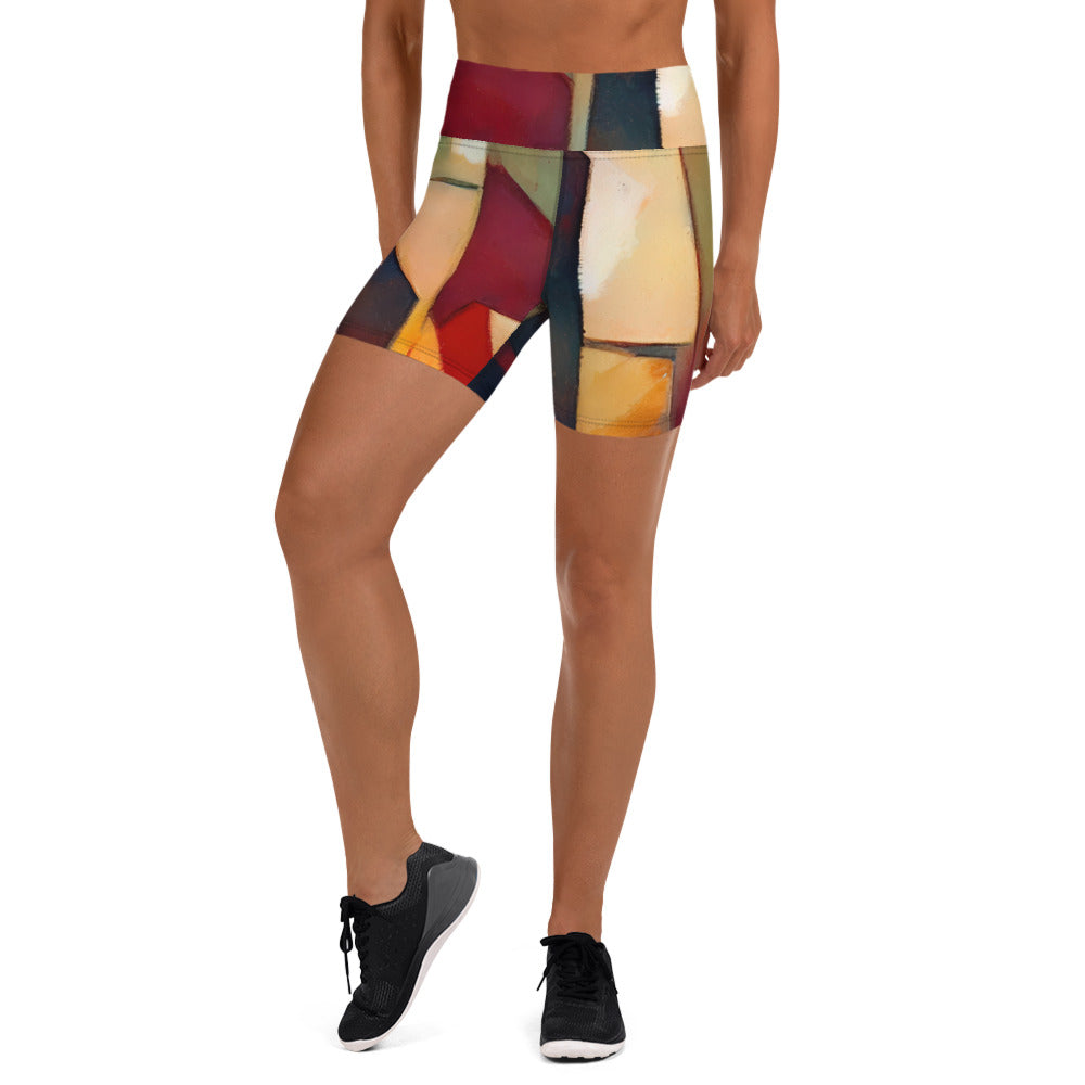 DMV 0251 Abstract Art Yoga Shorts