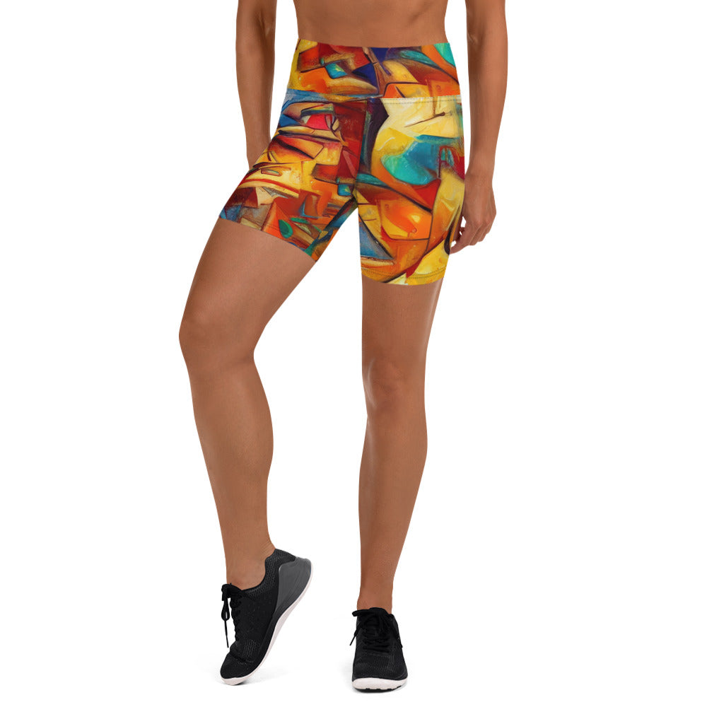 DMV 0416 Abstract Art Yoga Shorts