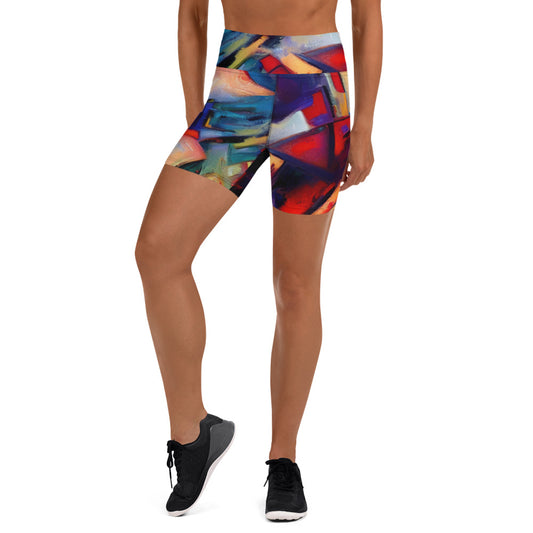 DMV 0308 Abstract Art Yoga Shorts