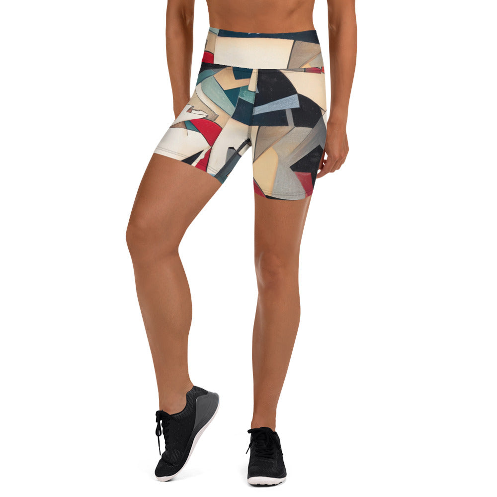 DMV 0508 Abstract Art Yoga Shorts