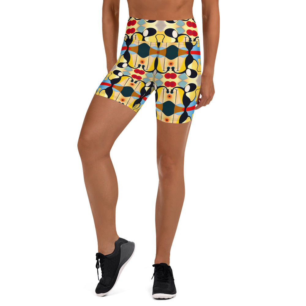 DMV 0722 Vintage Artsy Yoga Shorts