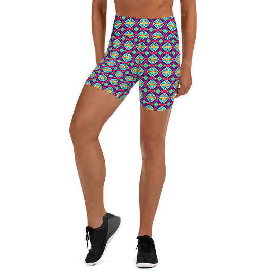 DMV 1070 Vintage Artsy Yoga Shorts