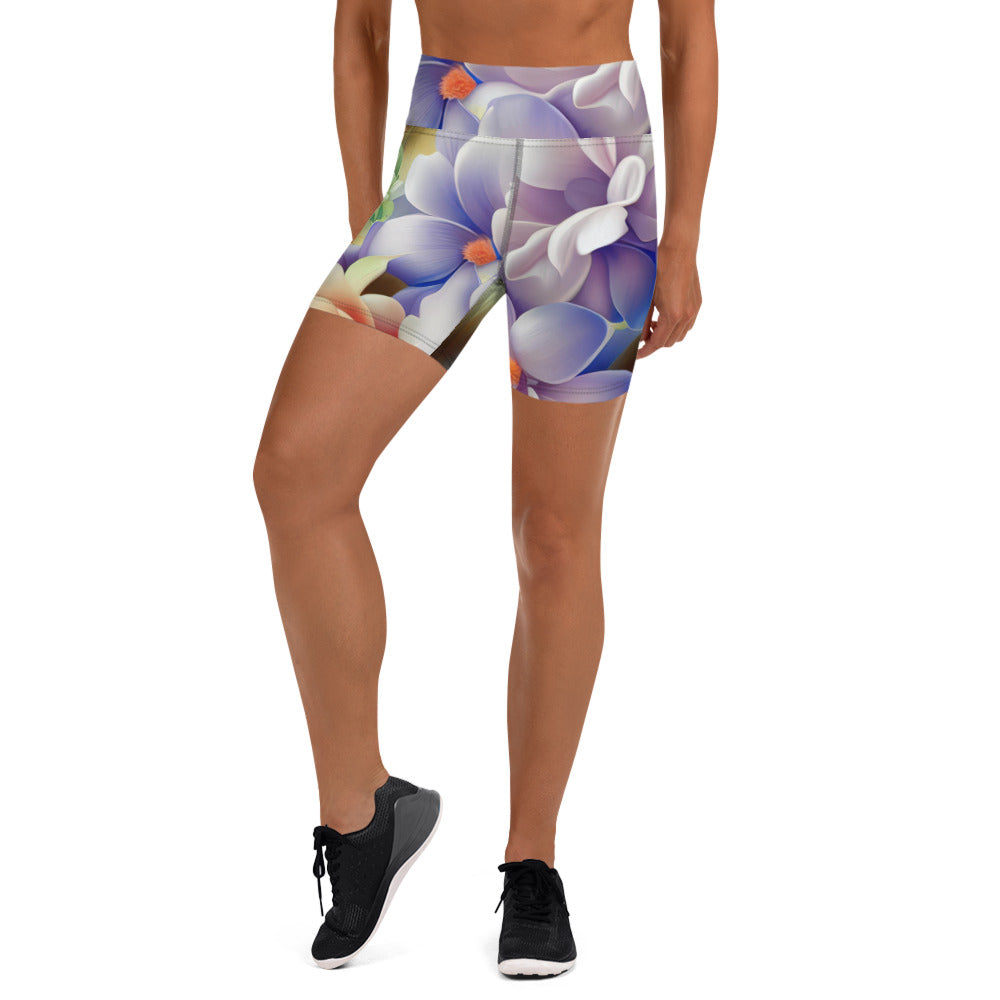 DMV 1502 Floral Yoga Shorts