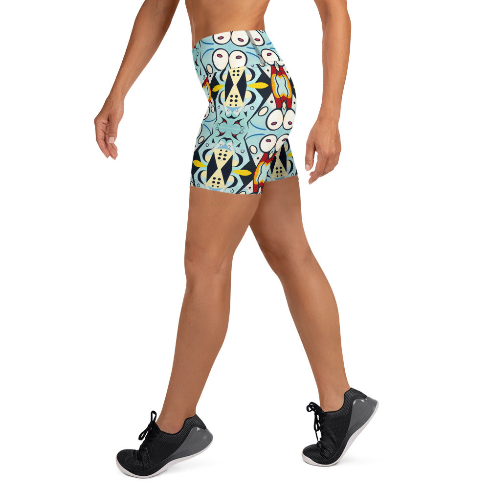 DMV 0005 Vintage Artsy Yoga Shorts