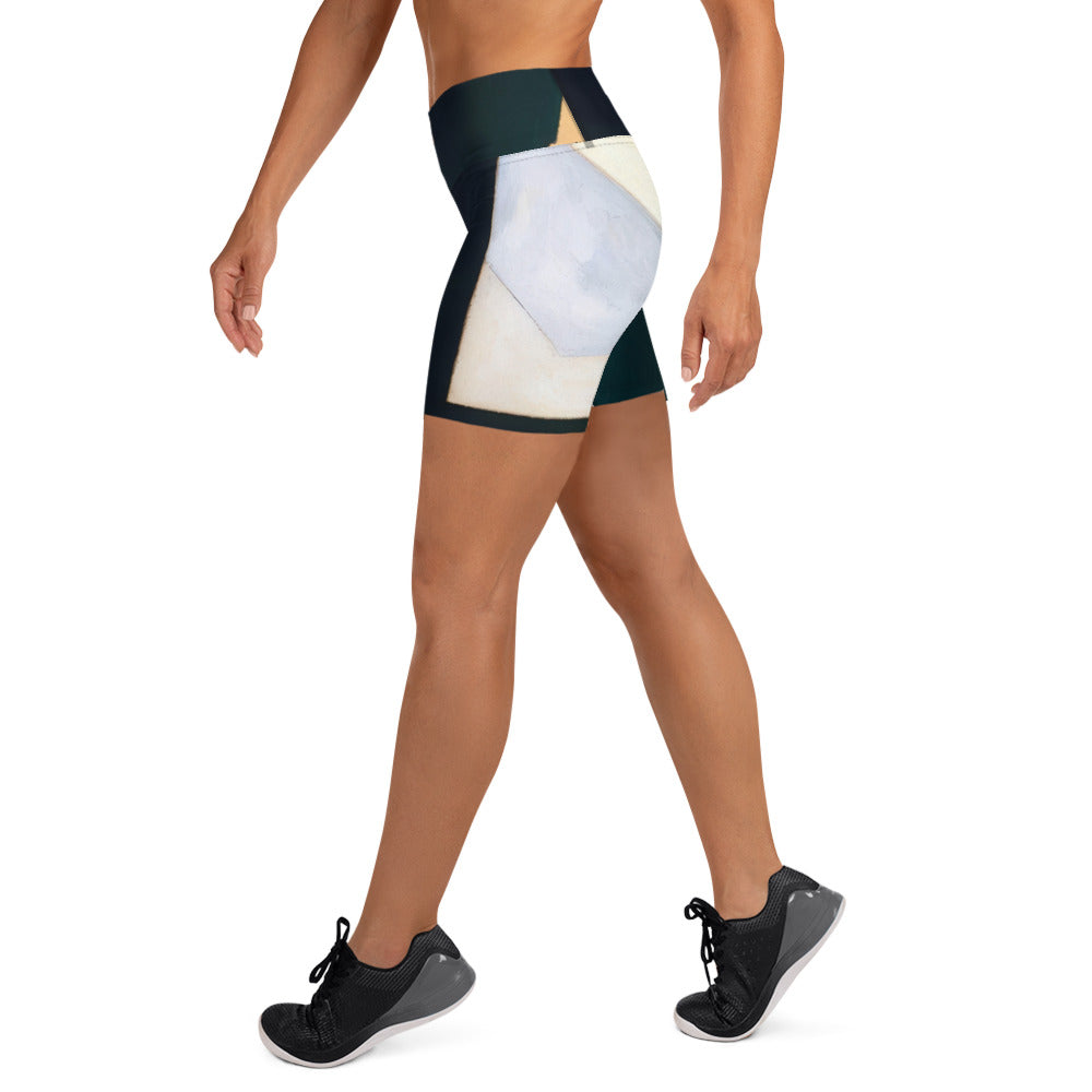 DMV 0223 Abstract Art Yoga Shorts