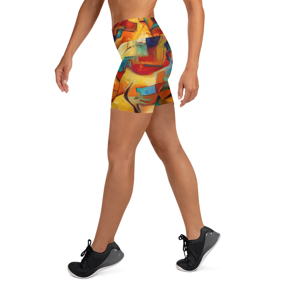 DMV 0416 Abstract Art Yoga Shorts