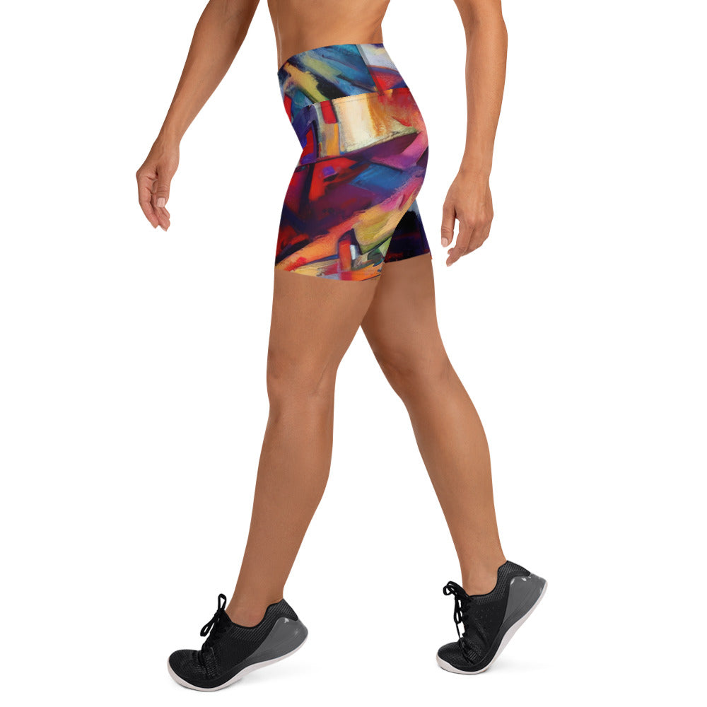 DMV 0308 Abstract Art Yoga Shorts