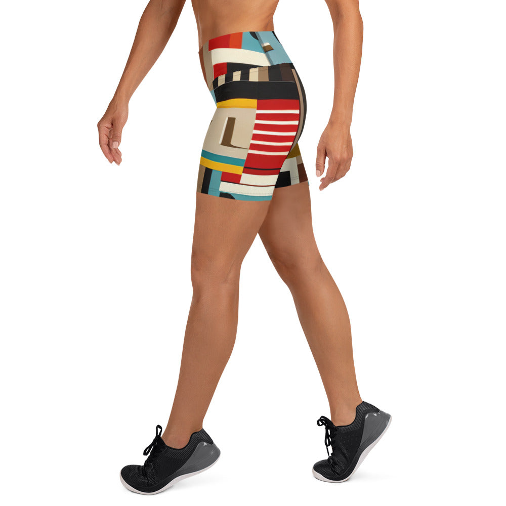 DMV 0413 Abstract Art Yoga Shorts