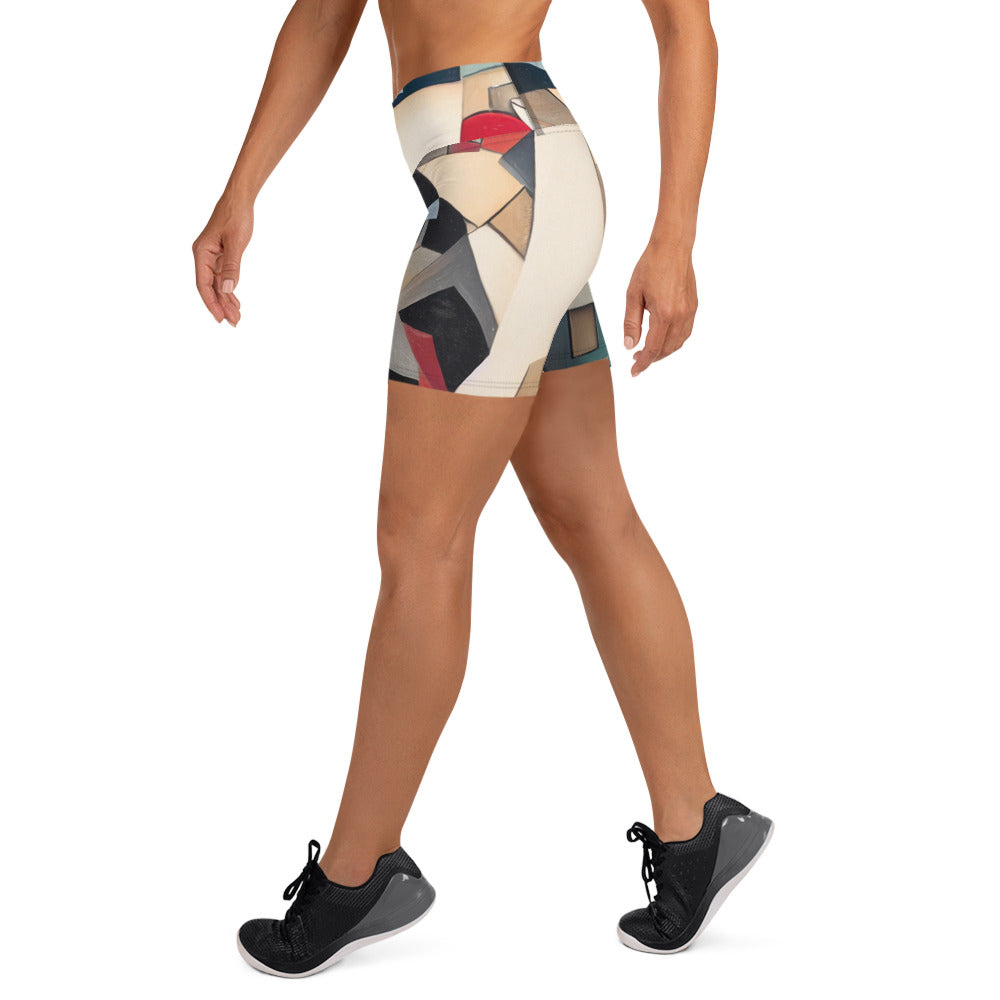 DMV 0508 Abstract Art Yoga Shorts