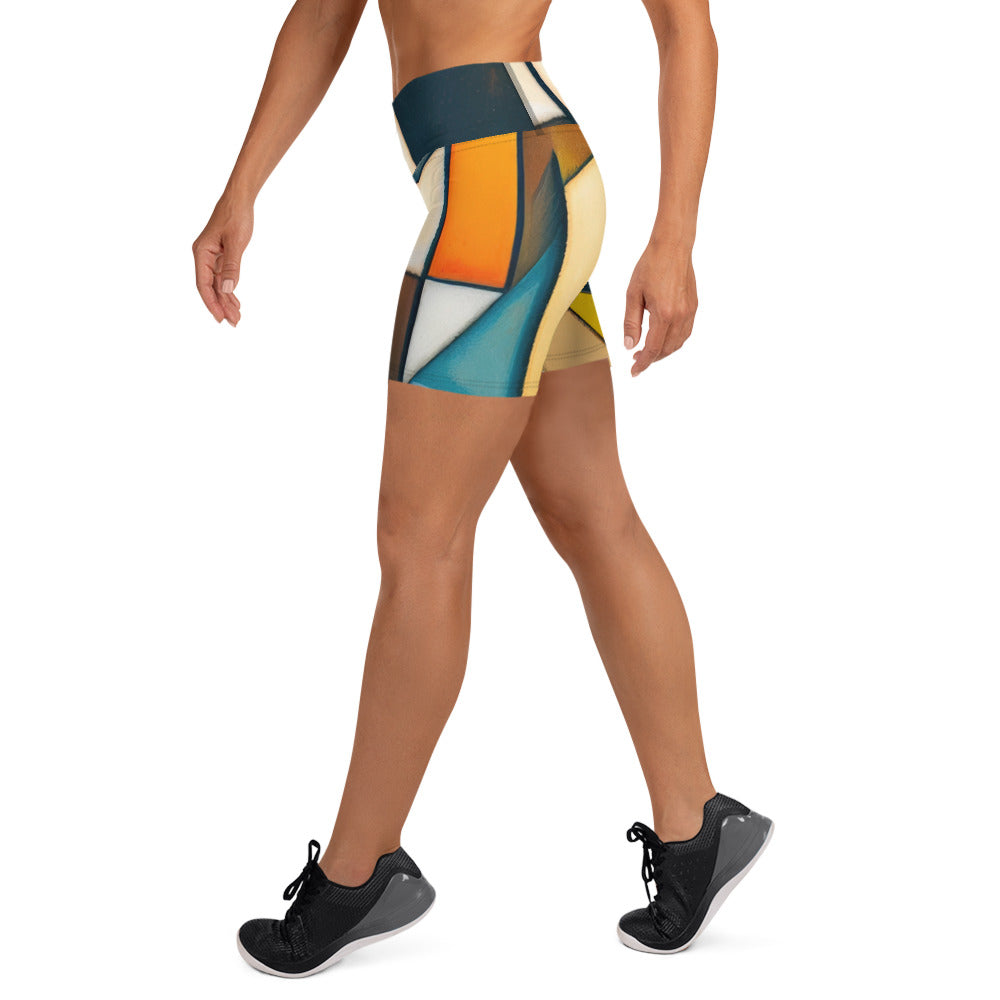 DMV 0433 Abstract Art Yoga Shorts