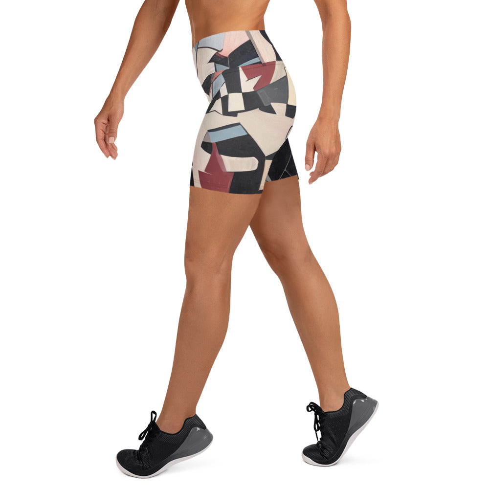 DMV 1586 Abstract Art Yoga Shorts