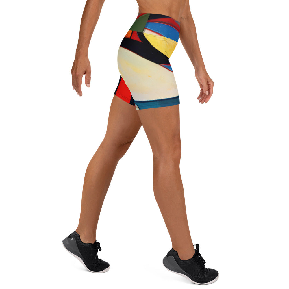 DMV 0209 Abstract Art Yoga Shorts