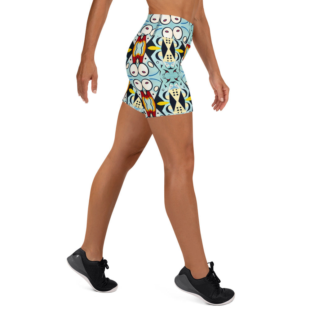 DMV 0005 Vintage Artsy Yoga Shorts