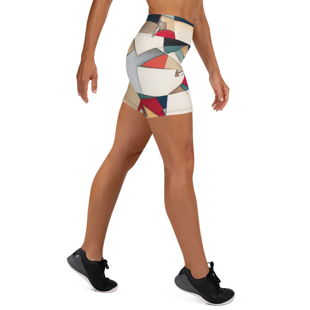 DMV 0508 Abstract Art Yoga Shorts