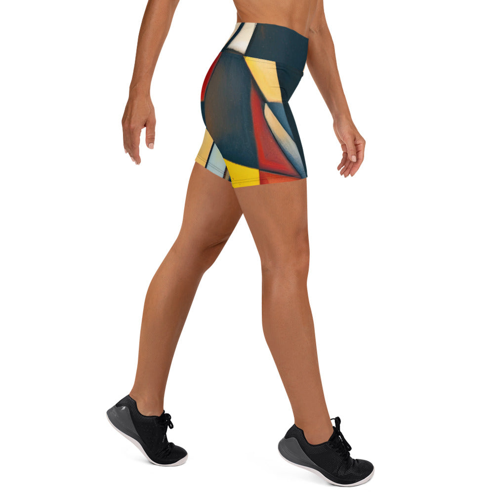 DMV 0433 Abstract Art Yoga Shorts