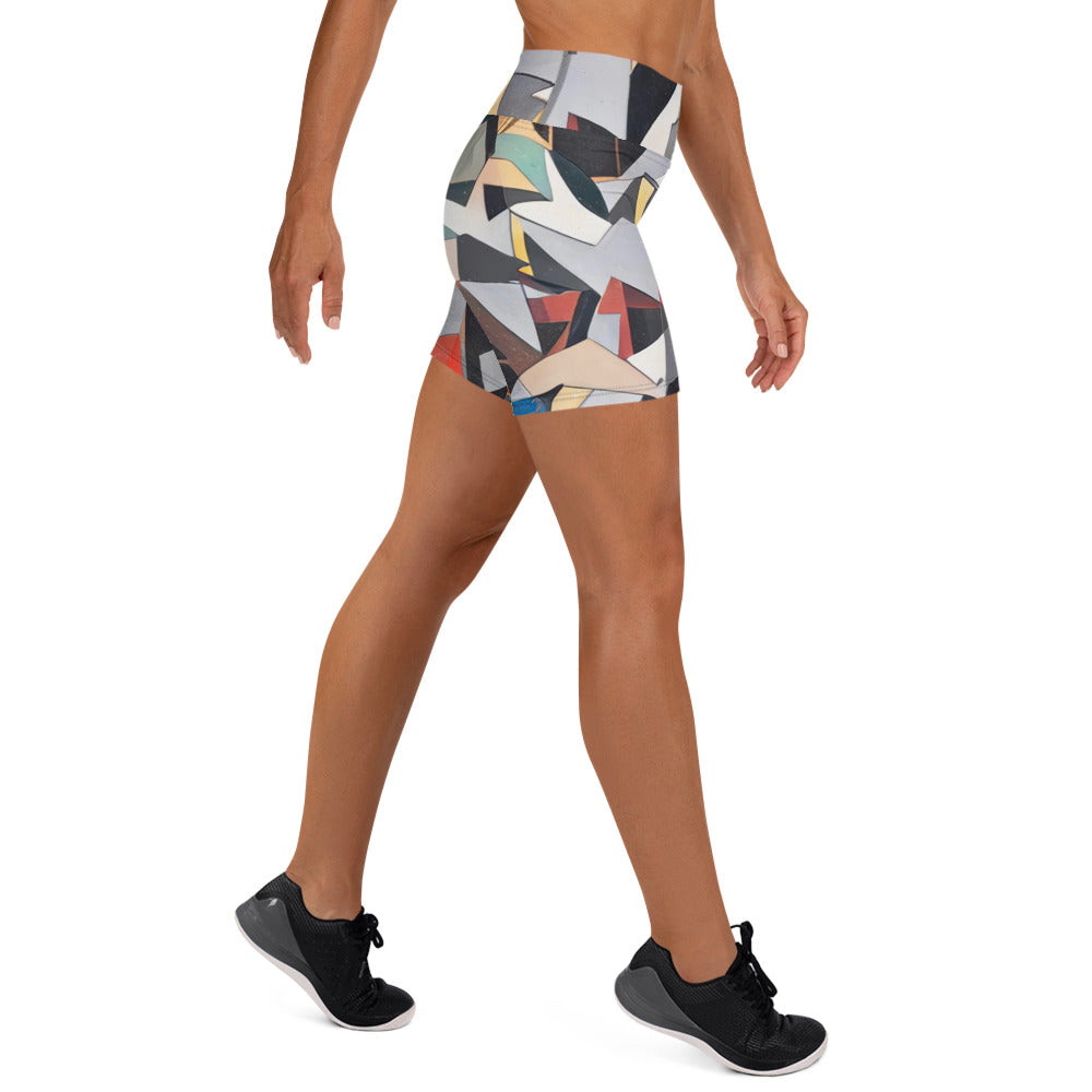 DMV 0525 Abstract Art Yoga Shorts