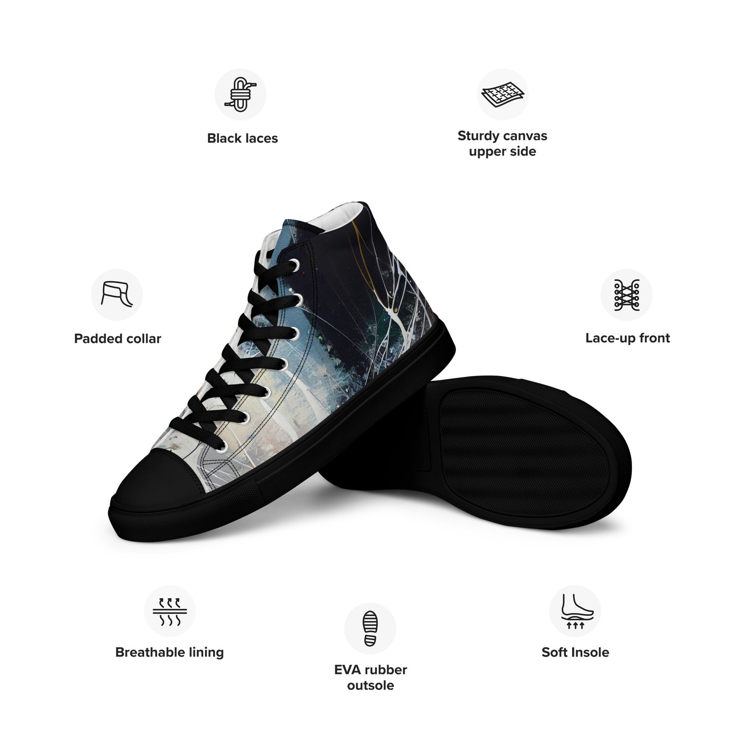 DMV 0240 Avant Garde Men’s high top canvas shoes