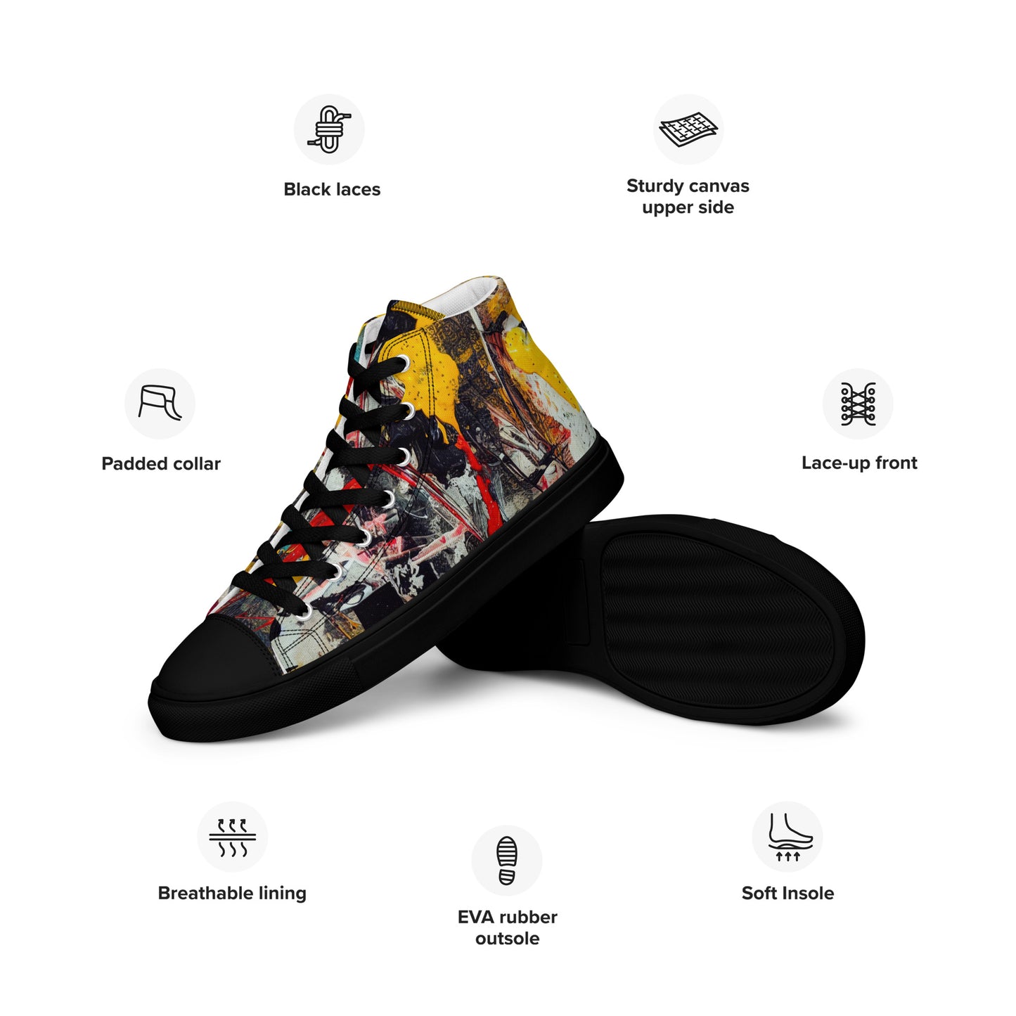 DMV 0272 Avant Garde Men’s high top canvas shoes