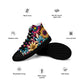 DMV 0265 Floral Men’s high top canvas shoes